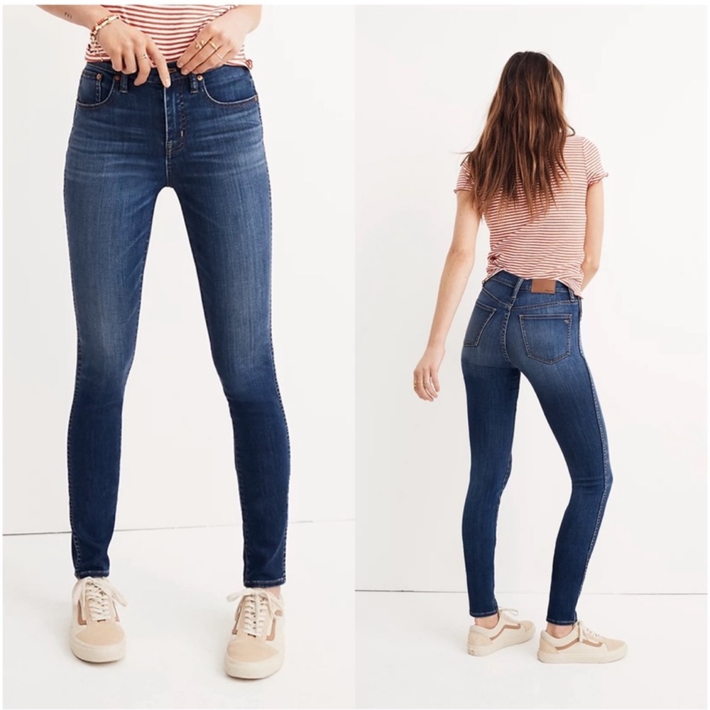 Madewell 10" High-Rise Skinny Jeans in Leavitt Wash